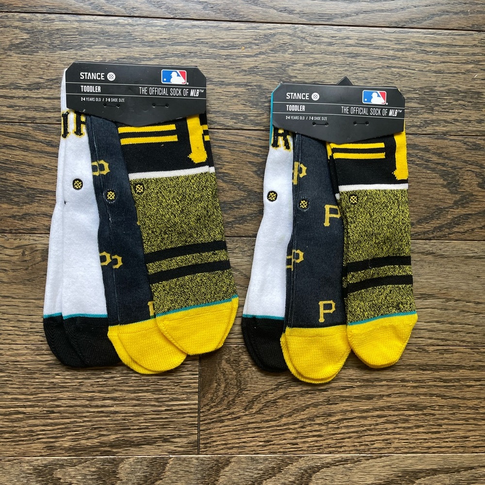NWT Stance Toddlers MLB Pittsburgh Pirates Socks 2-4 Years/7-9 Shoe Size